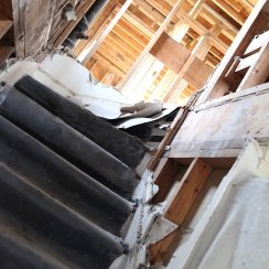 Stairs covered with a heavy-duty absorbent surface protector