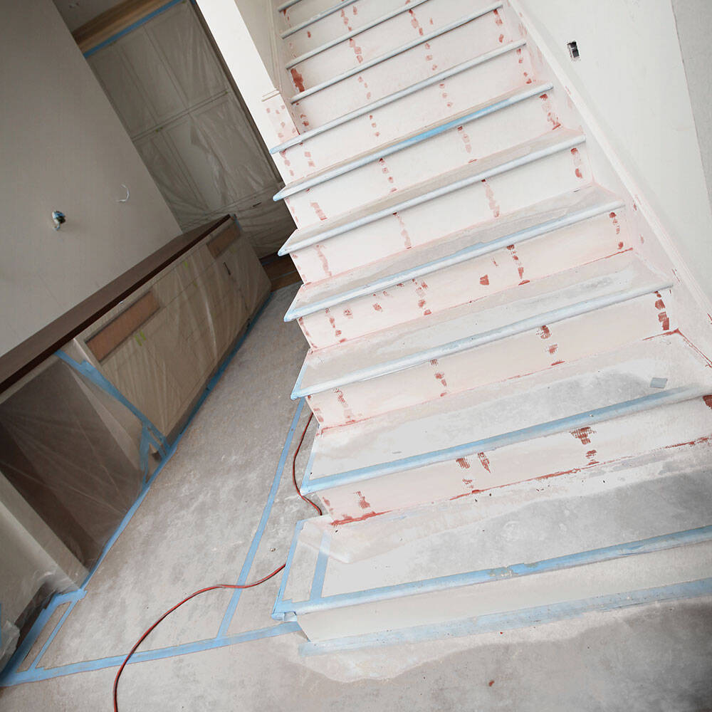 White Top Construction Flooring Paper Image 1