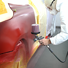 paint spraying with automotive paper