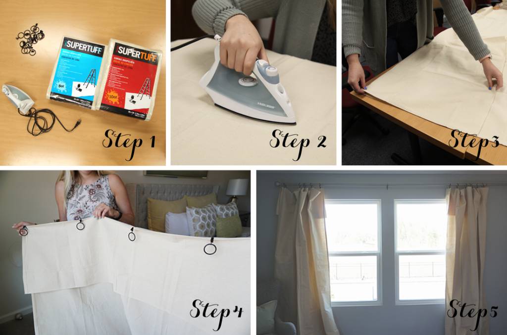 Easy DIY Drop Cloth Curtains No-Sew Method (Tutorial) - Do Dodson