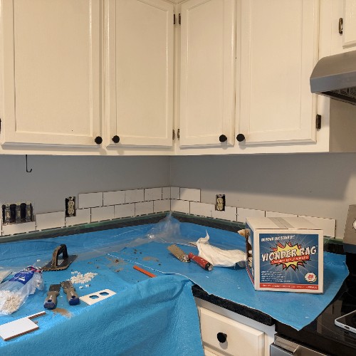DIY kitchen backsplash